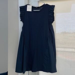 NWT blue ruffle sleeve dress